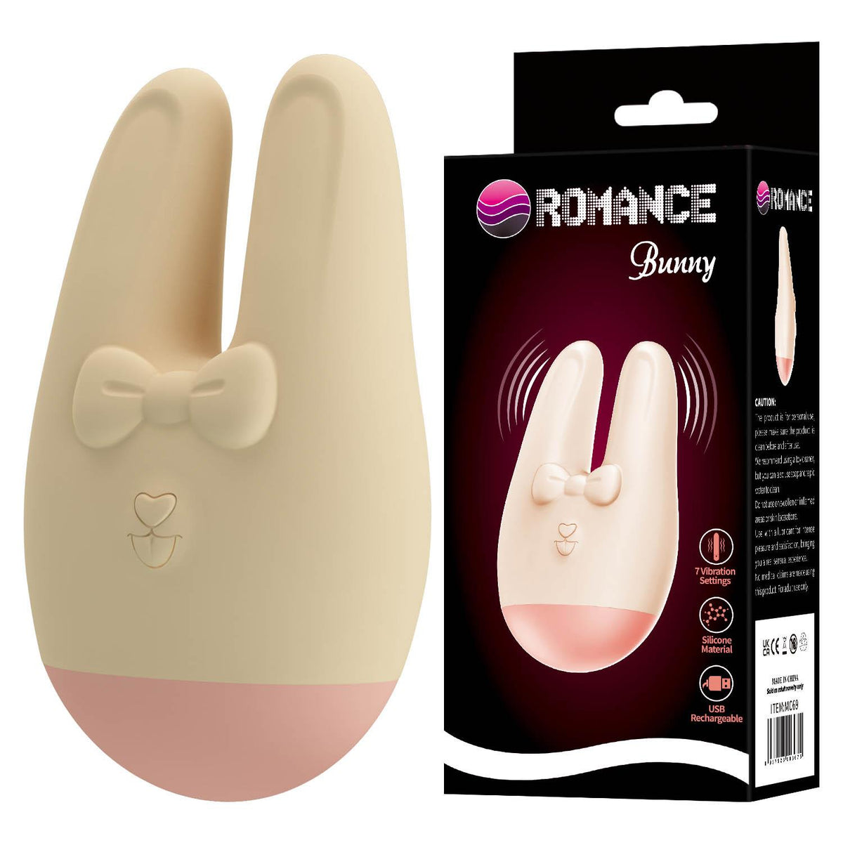 10-Wibrator króliczek silikonowy kompaktowy Romance-10