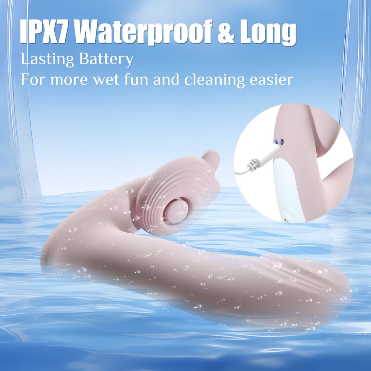 8-Wibrator silikonowy z podgrzewaniem app i funkcją palca Fox 14 cm-8