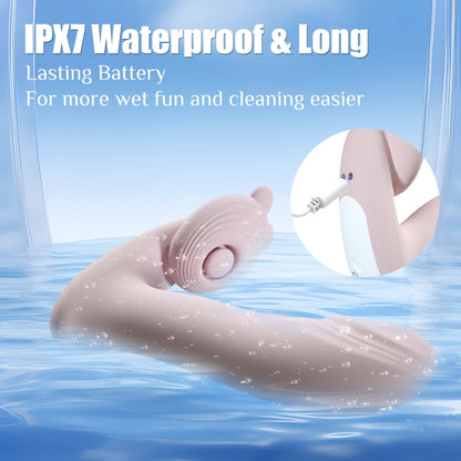 8-Wibrator silikonowy z podgrzewaniem app i funkcją palca Fox 14 cm-8