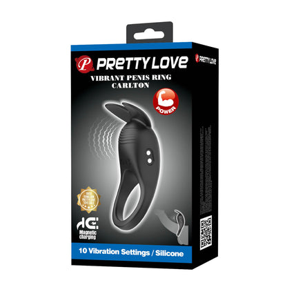 8-Pierścień wibrujący Pretty Love Carlton z uszkami króliczka silikonowy-8