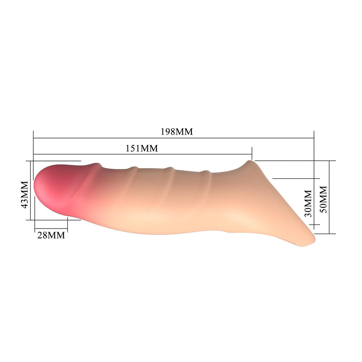 8-Ultrarealistyczna przedłużka na penisa Pretty Love Damell-8