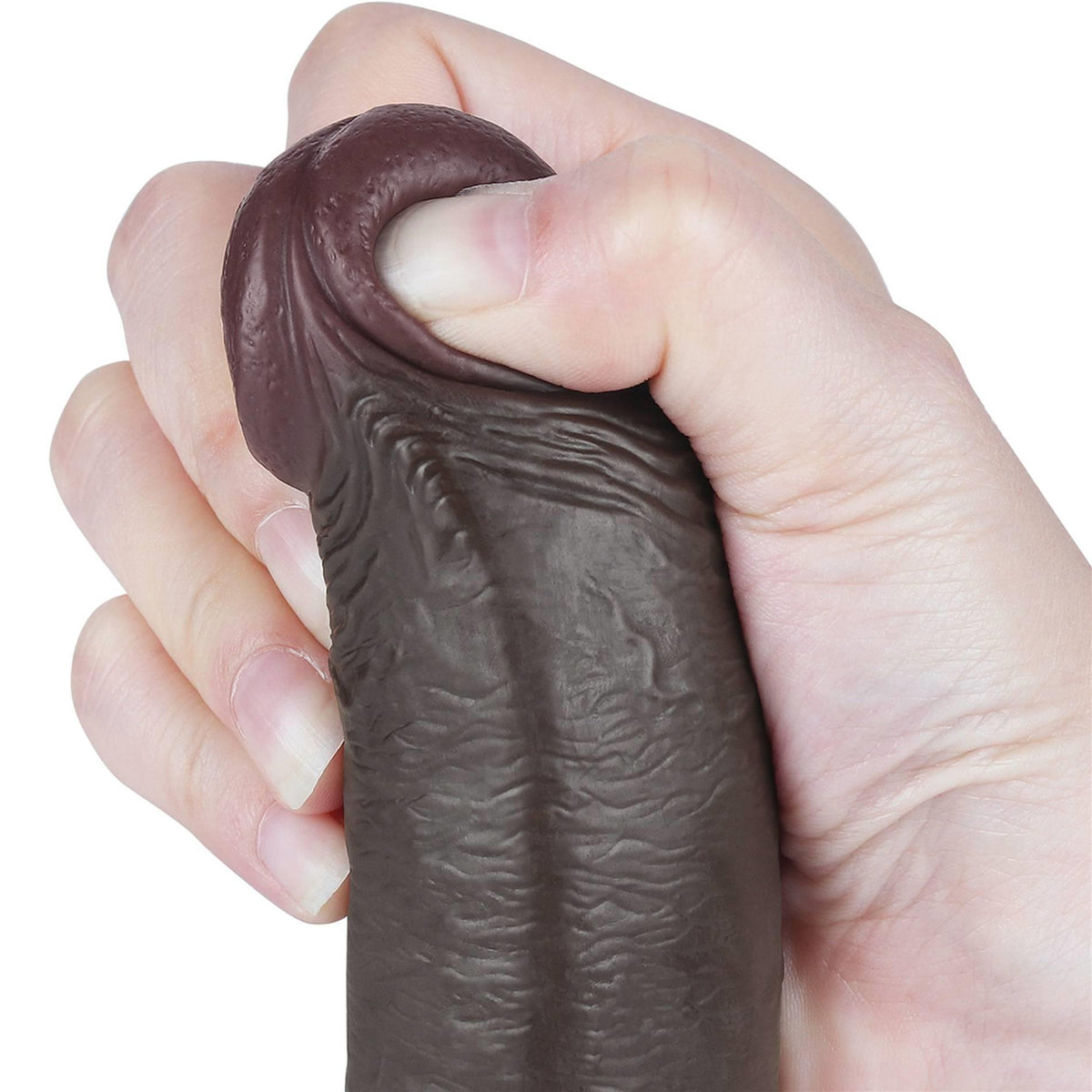 9-9'' Sliding Skin Dual Layer Dong Black-9