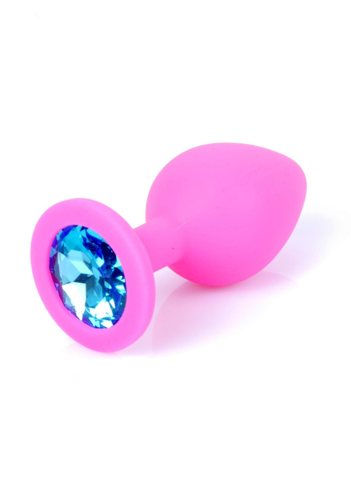 8-Korek analny silikonowy różowy z diamencikiem MyLove Toys 8 cm-8