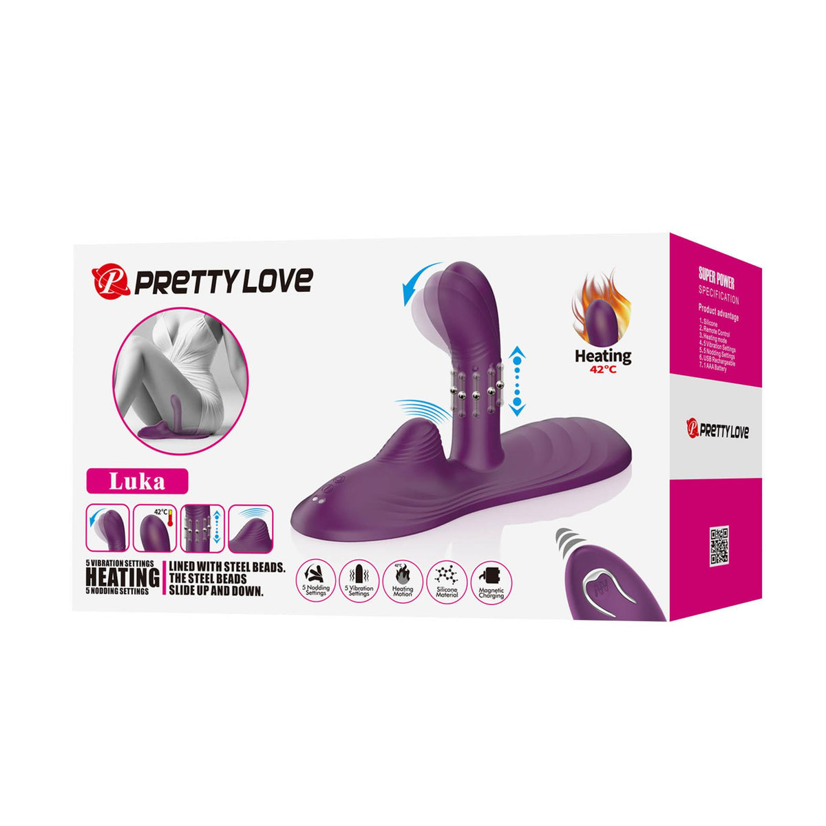 8-Pretty Love Luka – Podgrzewany Wibrator-Siedzisko-8
