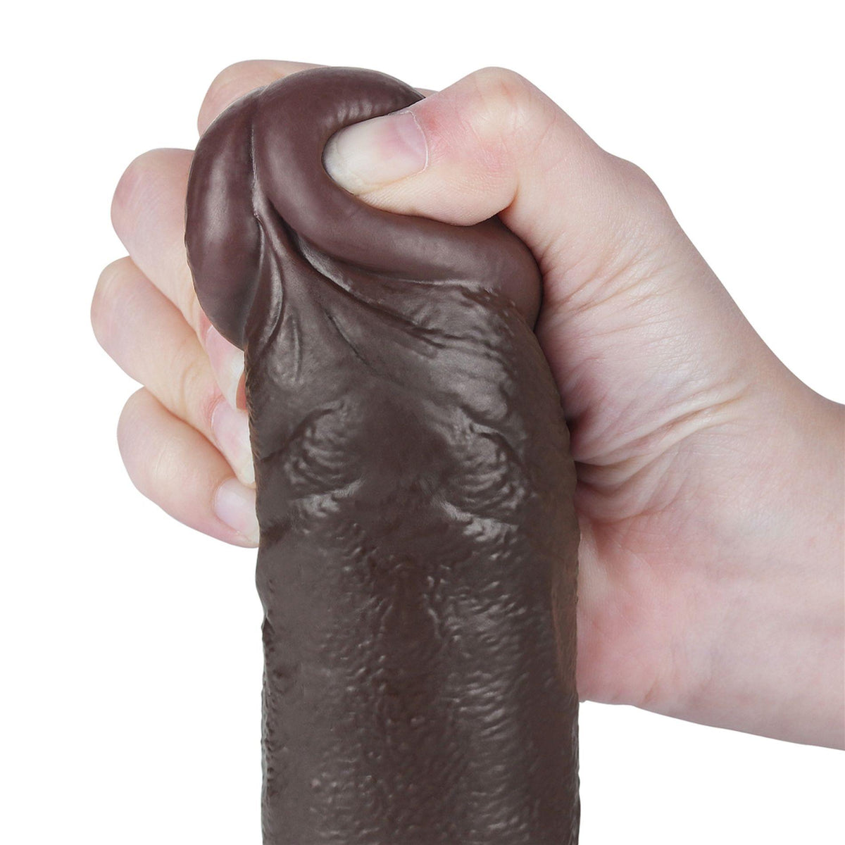 10-9.5'' Sliding Skin Dual Layer Dong Black-10