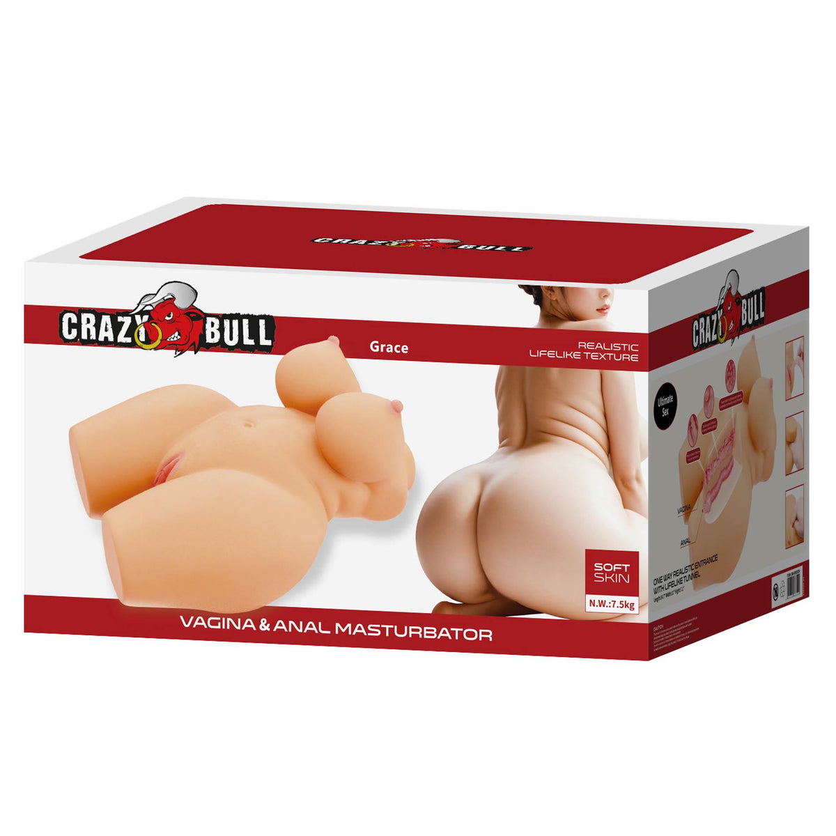 9-Masturbator waginalno analny Crazy Bull Grace TPR 37 5 cm-9