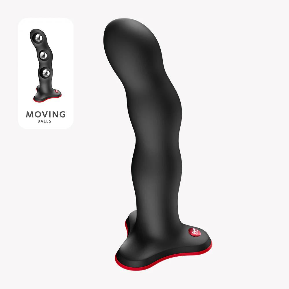 9-Dildo realistyczne Fun Factory Bouncer z kulkami czarne 18,5 cm-9