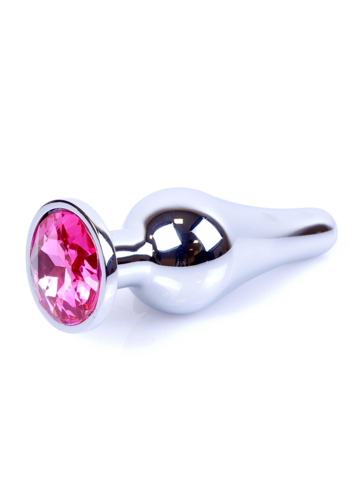 8-Biżuteria analna srebrna z różowym diamencikiem MyLove Toys 9.5 cm-8