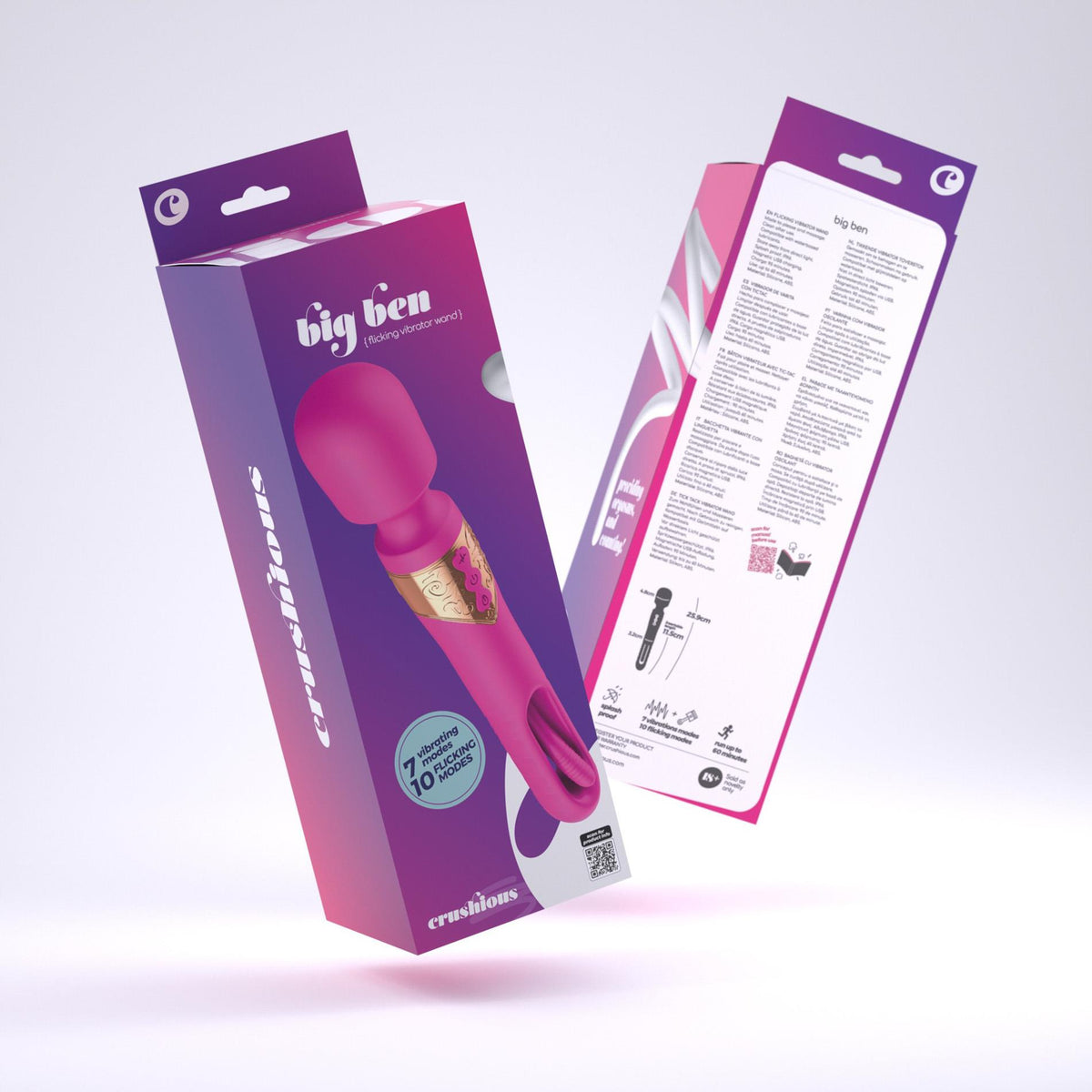 10-Masażer wibracyjny Crushious Big Ben dualny USB 25,9 cm-10