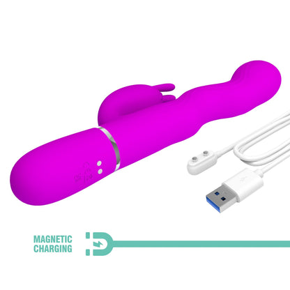 10-Wibrator króliczek falujący Pretty Love Laursen fioletowy USB-10