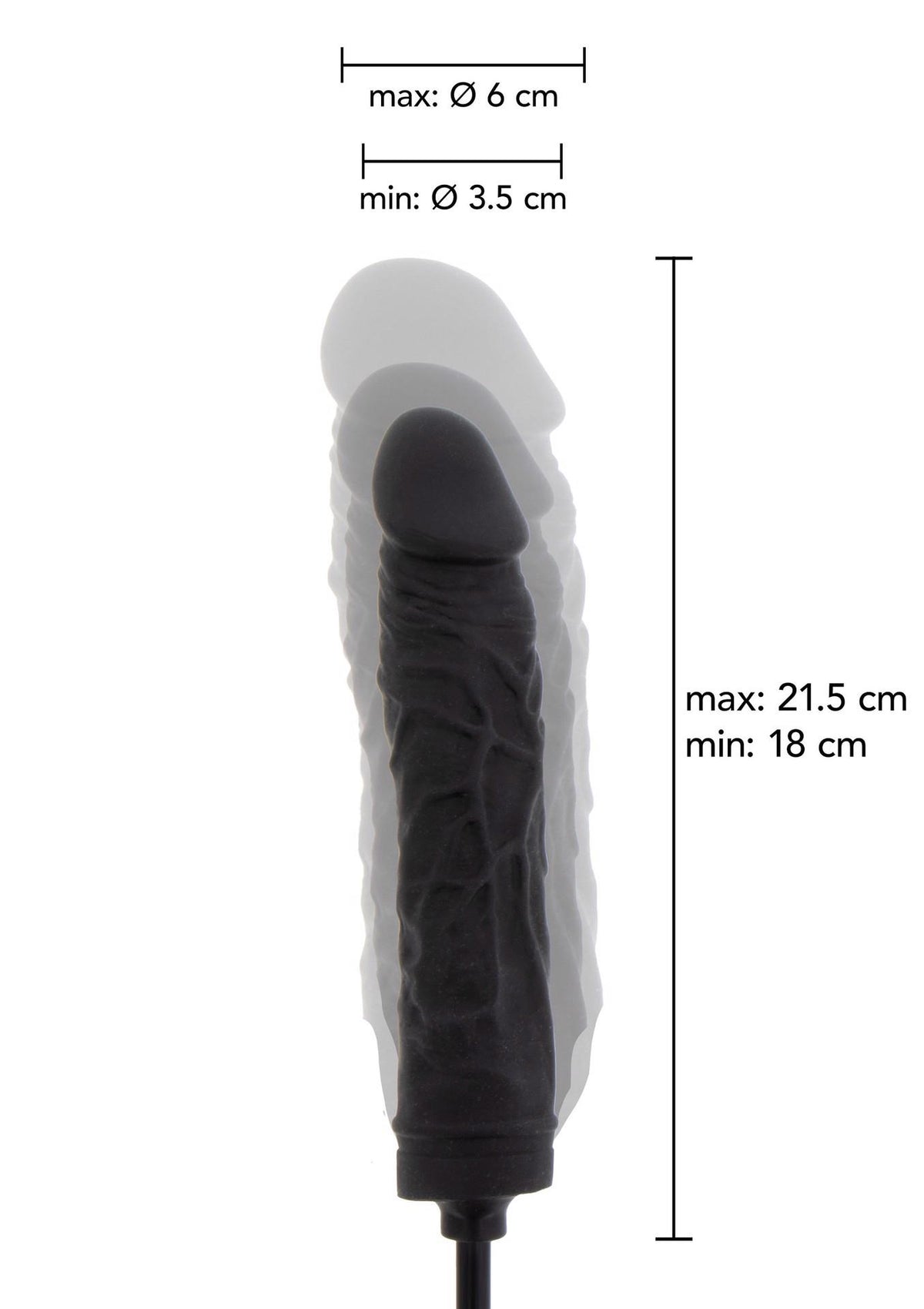 8-Dildo analne nadmuchiwane Hidden Desire silikonowe 21 cm-8