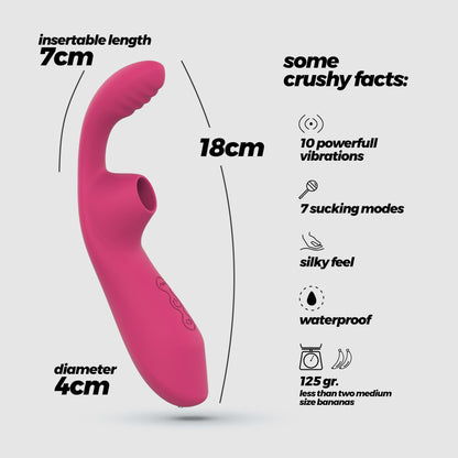 8-Wibrator punktu G ssący Crushious Cyrano silikonowy USB 18cm-8