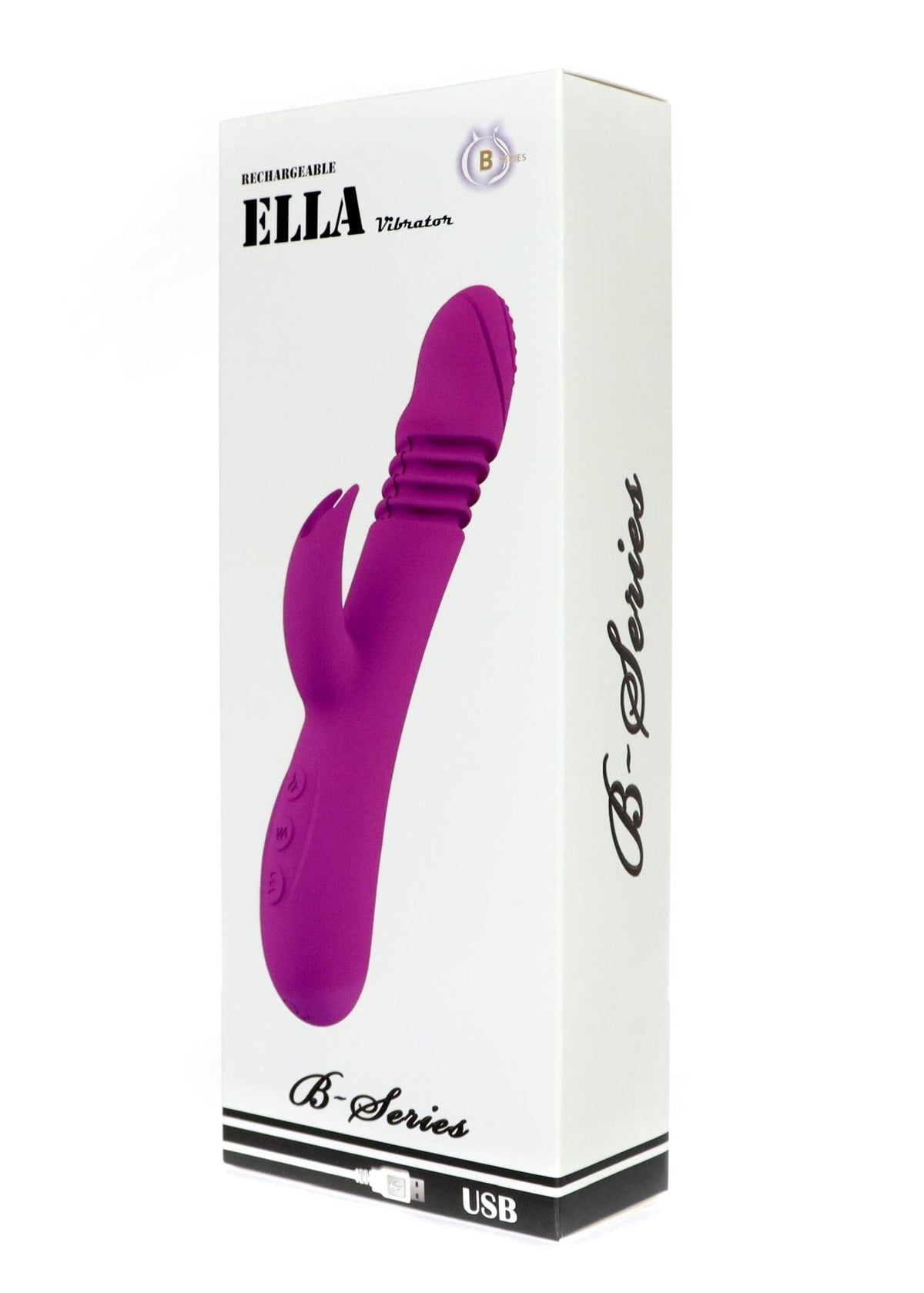 9-Wibrator króliczek Ella silikonowy podgrzewany posuwisty USB-9