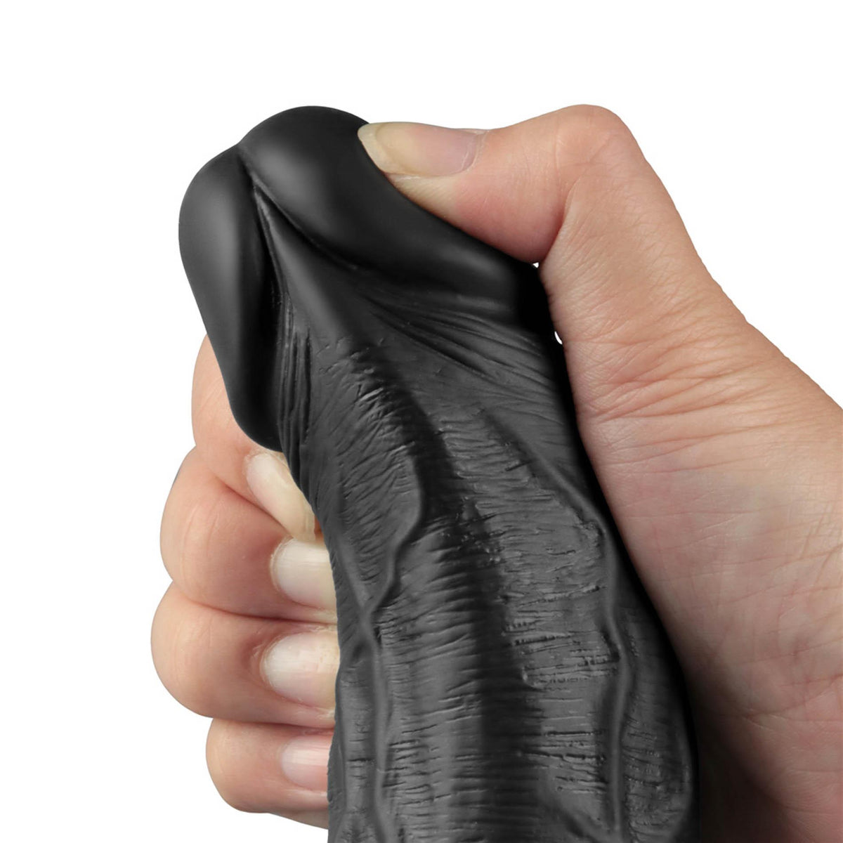 11-Dildo realistyczne wibrujące Lovetoy Real Softee czarne USB 25cm-11