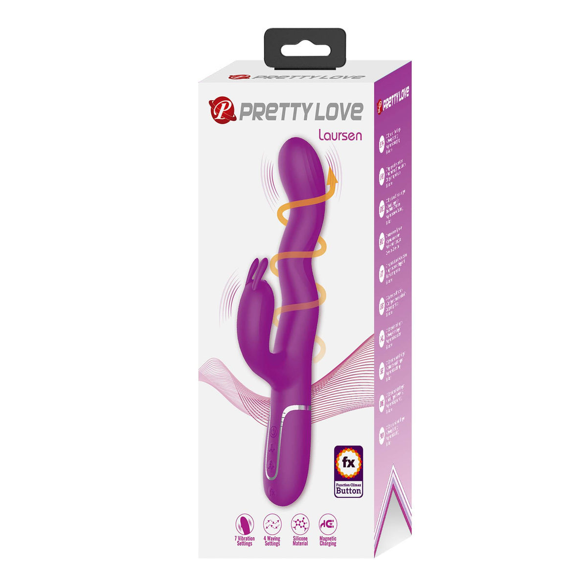 11-Wibrator króliczek falujący Pretty Love Laursen fioletowy USB-11