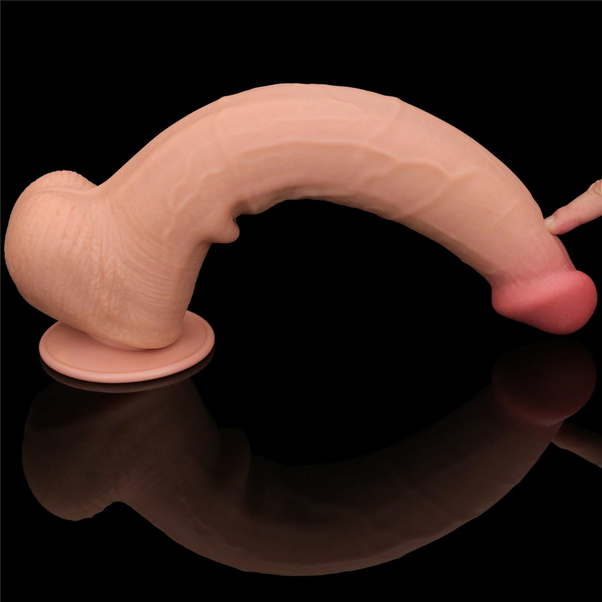 9-13.5'' King Sized Sliding Skin Dual Layer Dong-9