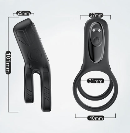 10-Pierścień wibrujący Mechao Black 9 funkcji USB-10