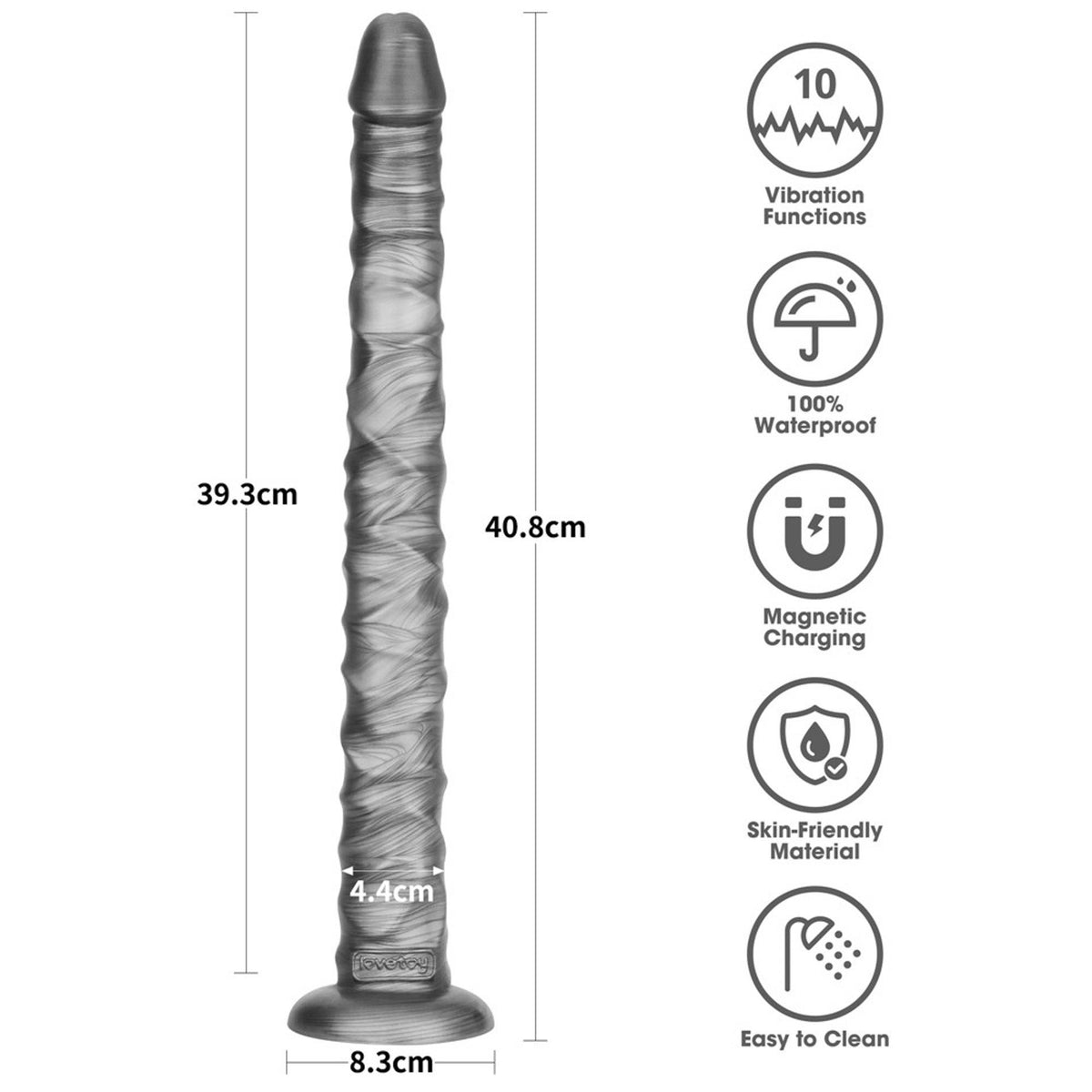 9-16" King Sized Vibrating Vibrax Slider-9
