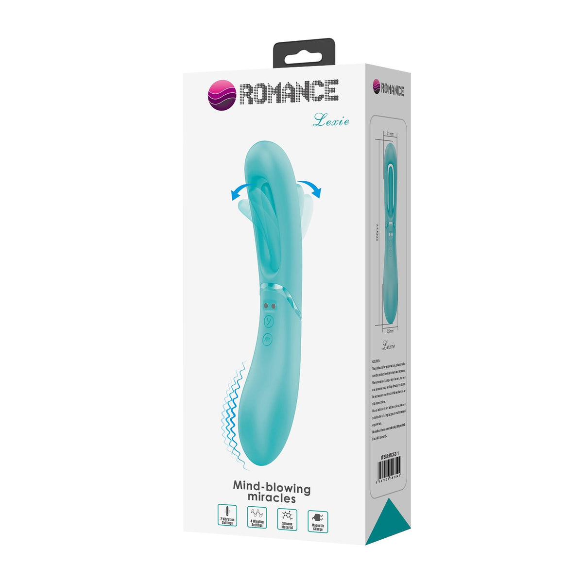 11-Wibrator punktu G silikonowy Romance Lexie 7 wibracji 4 kołysania USB-11