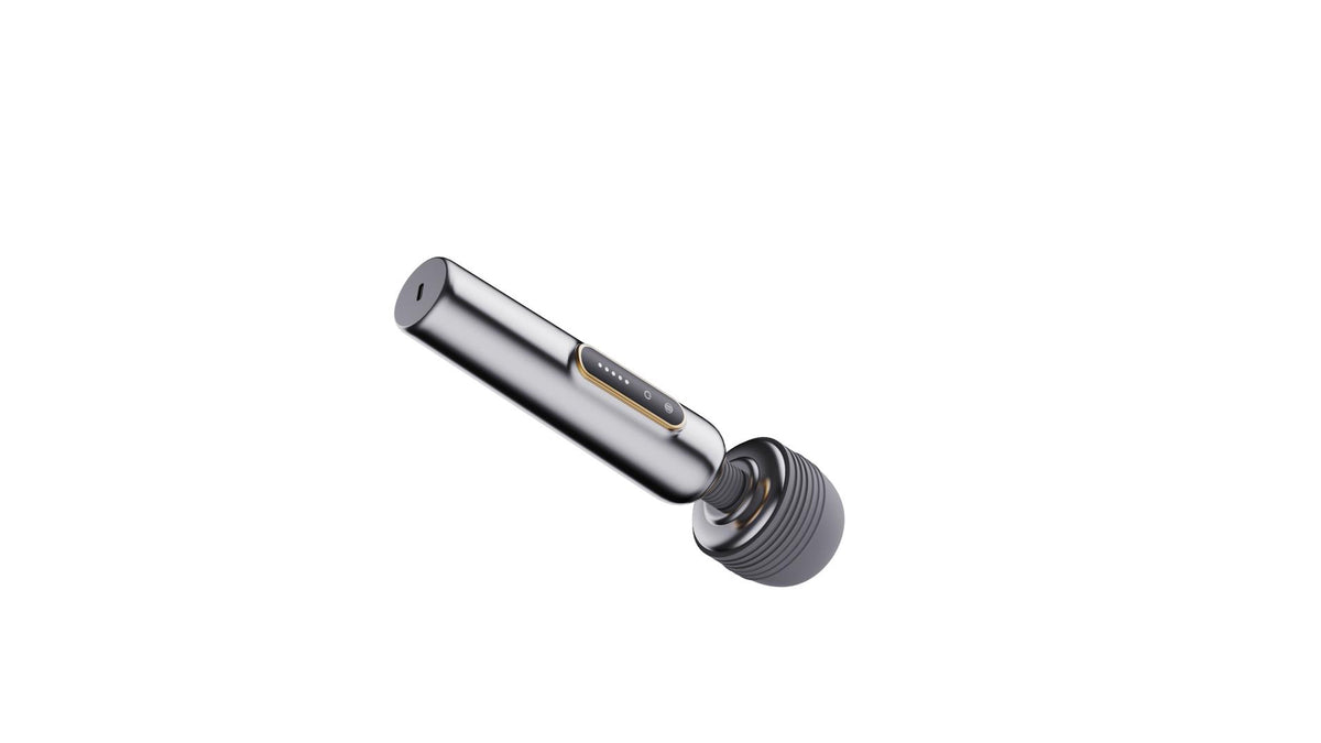 17-Masażer wand metaliczny silikonowy B Series Cute USB 24 cm-17
