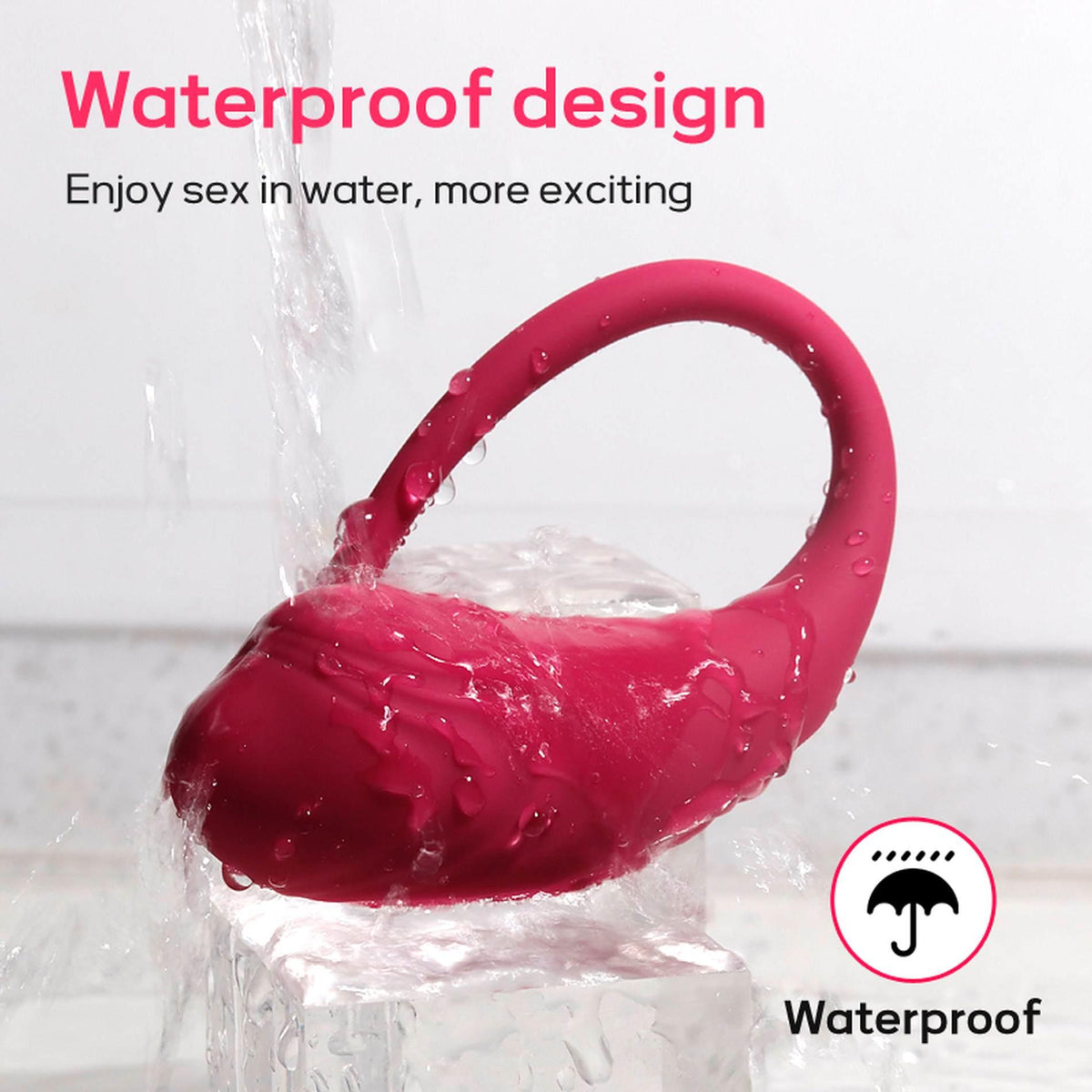 9-Jajeczko wibrujące App Love z aplikacją czerwone silikonowe 9,6 cm-9