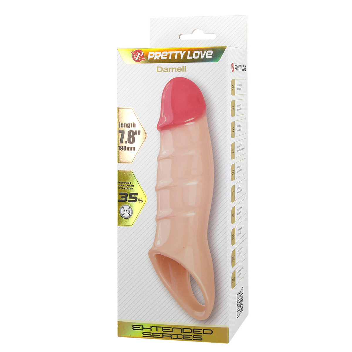 10-Ultrarealistyczna przedłużka na penisa Pretty Love Damell-10