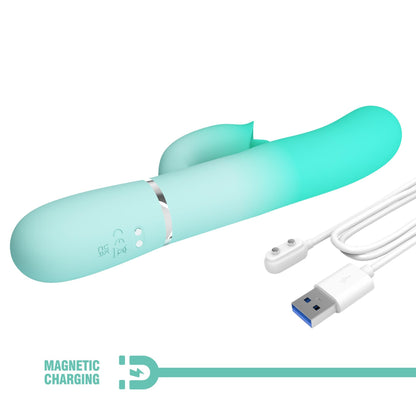 9-Wibrator króliczek Pretty Love Gigi silikonowy 7 pulsacji 7 lizania USB-9