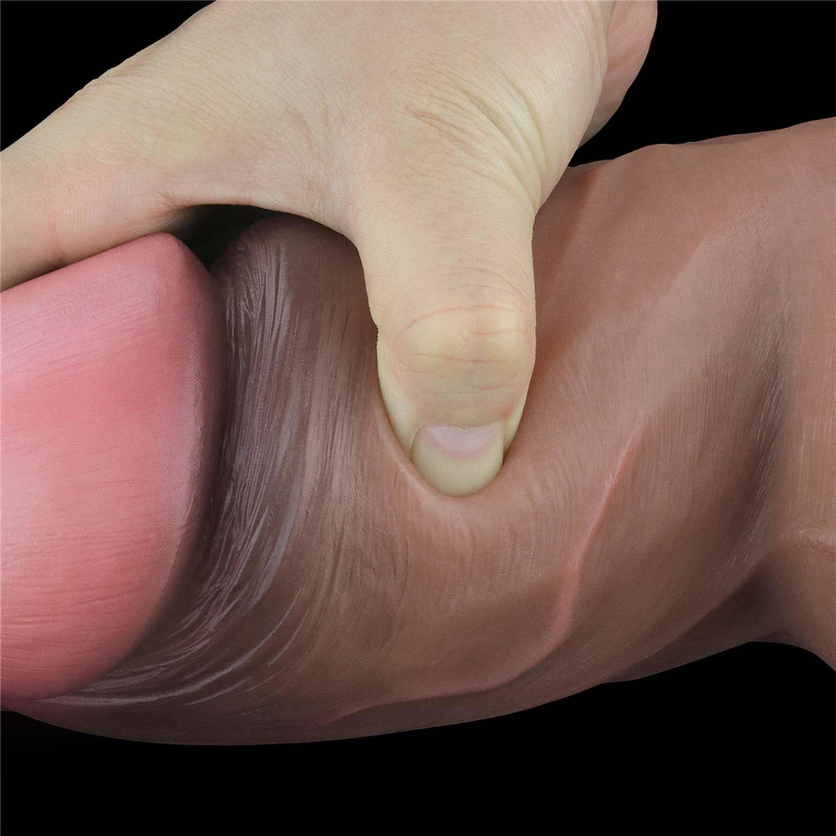 11-7.0'' Dual Layered Platinum Silicone Cock-11