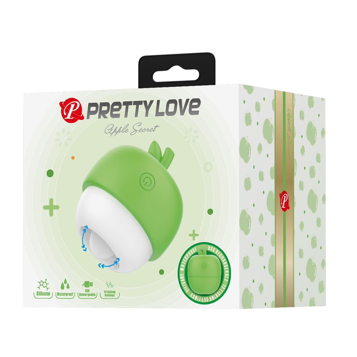 9-Stymulator łechtaczki liżący Pretty Love Apple Secret silikonowy 12 trybów-9
