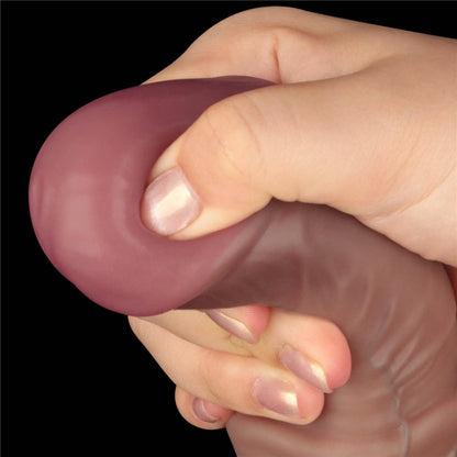 9-16'' Dual Layered Bendable Silicone Cock XXL(Flesh)-9