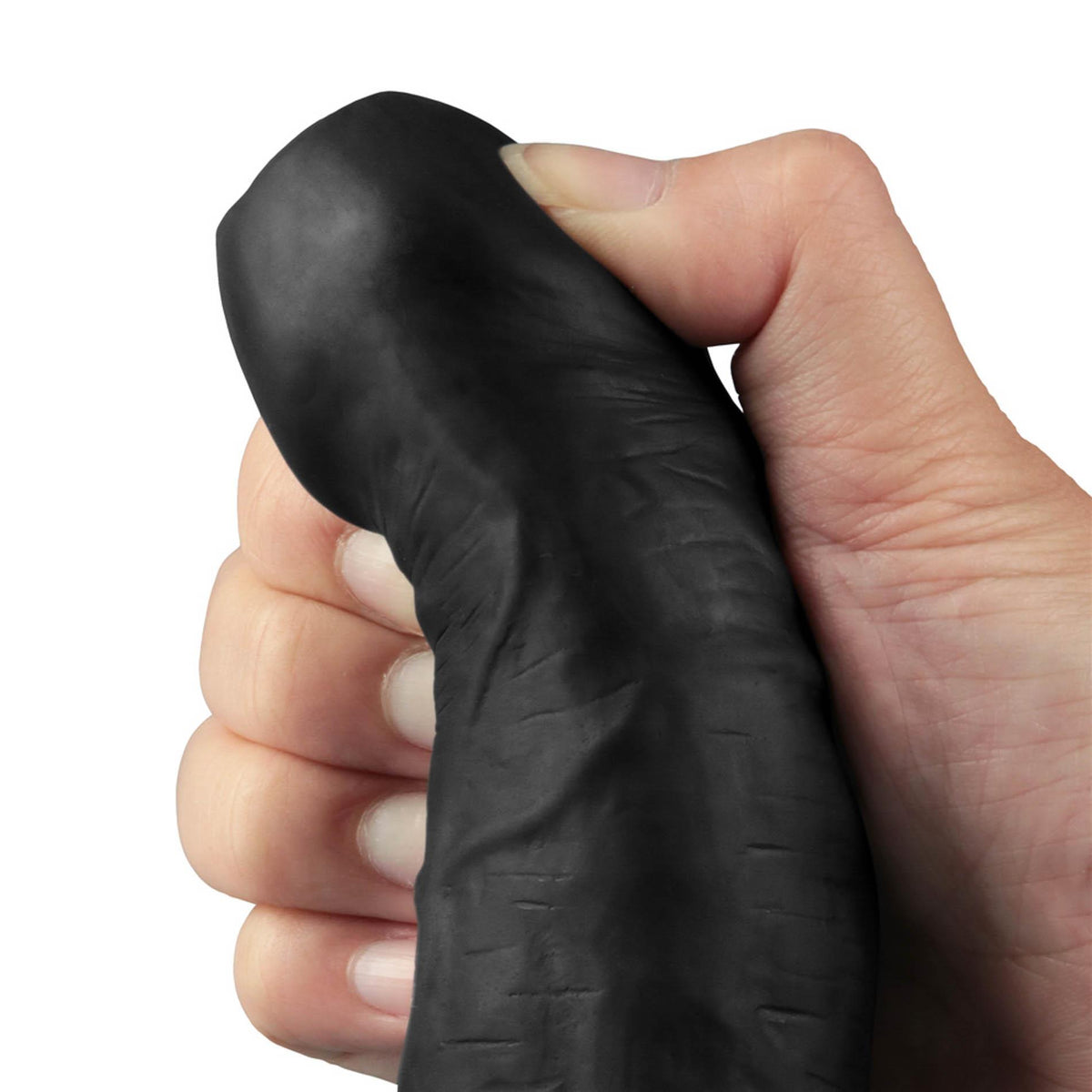 14-Realistyczne dildo wibrujące Lovetoy Real Softee czarne USB 23 cm-14