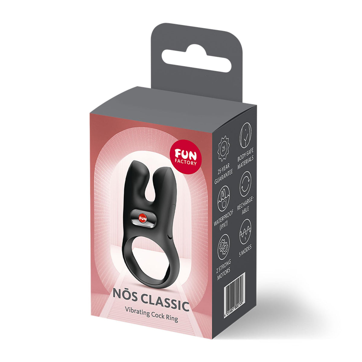 11-Pierścień erekcyjny wibrujący Fun Factory Nos czarny USB 8 cm-11