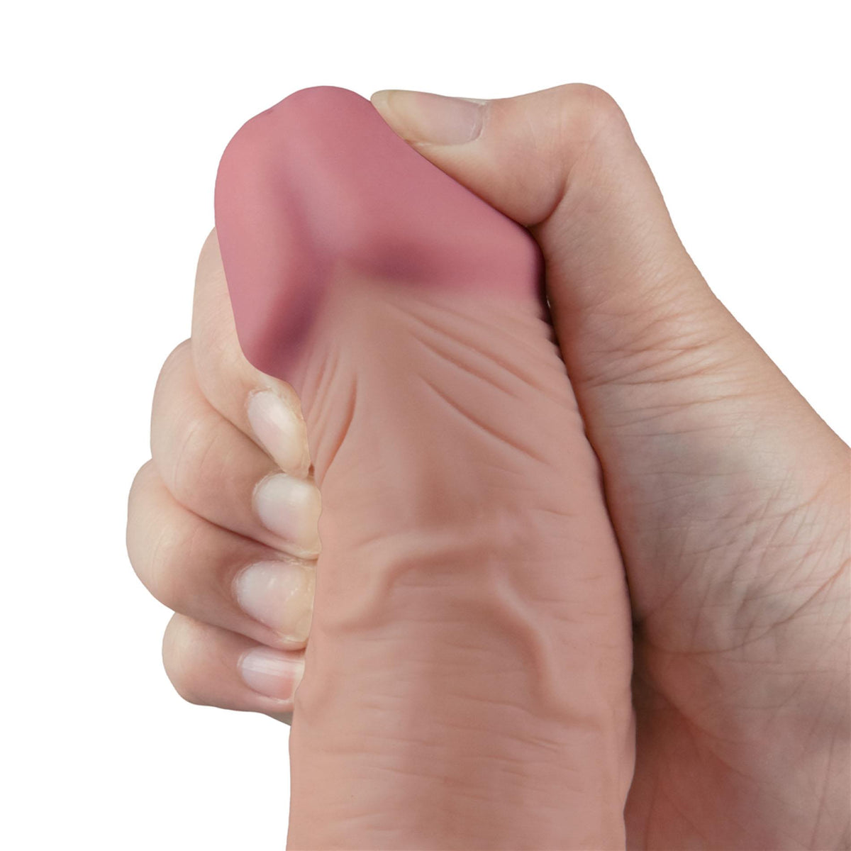 9-9.5" REAL SOFTEE Rechargeable TPE Vibrating Dildo(Flesh)-9