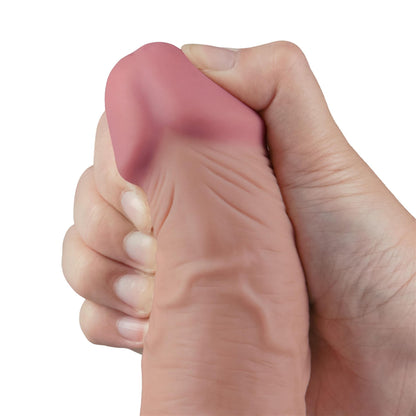 9-9.5" REAL SOFTEE Rechargeable TPE Vibrating Dildo(Flesh)-9