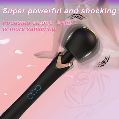9-Masażer wibracyjny silikonowy Perfect Wand czarny USB-9