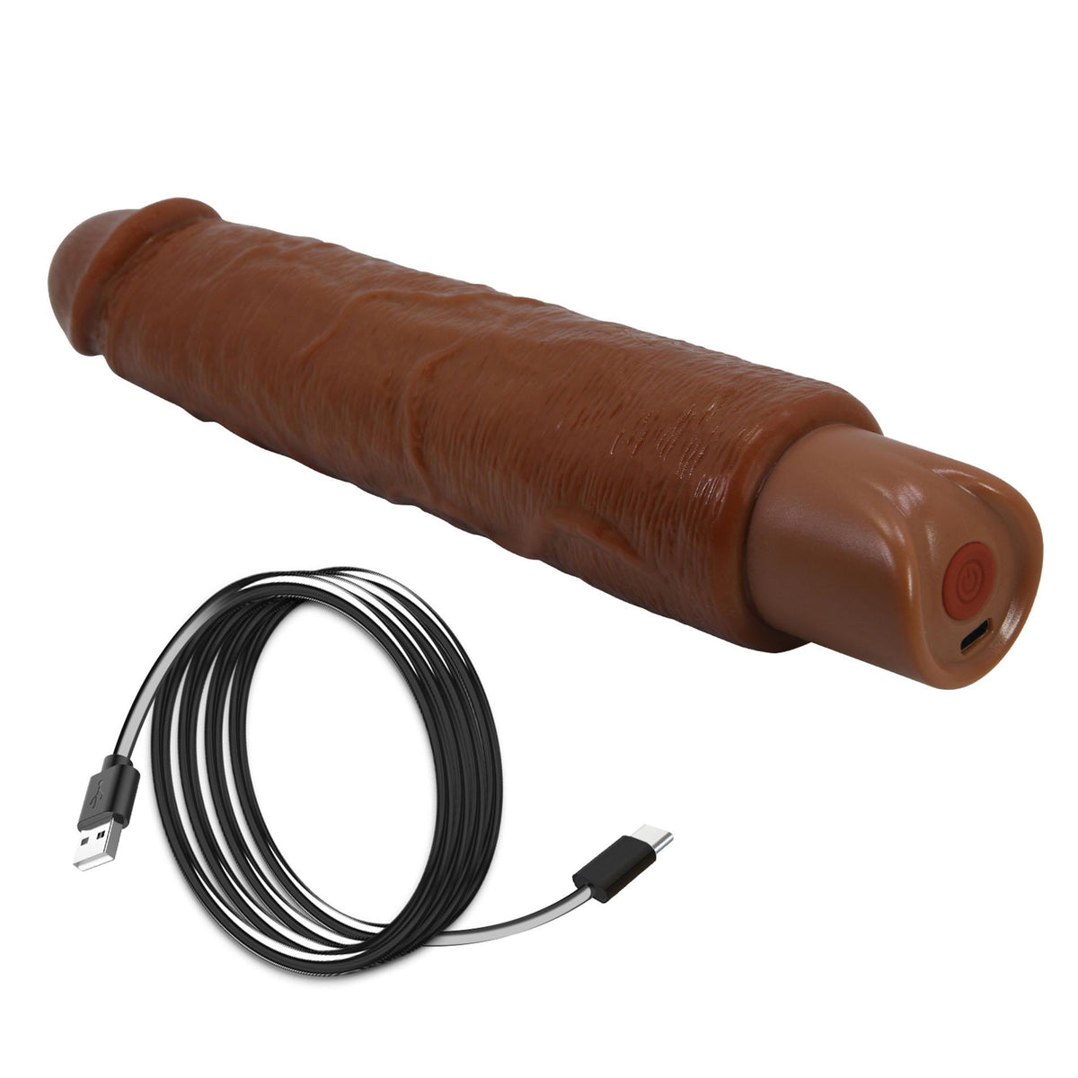 11-Realistyczny wibrator dildo Pretty Love Soren brązowy USB-11
