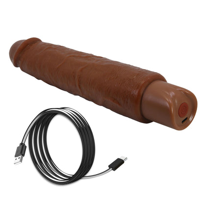 11-Realistyczny wibrator dildo Pretty Love Soren brązowy USB-11