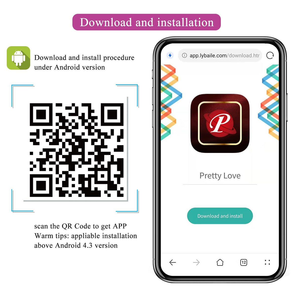 9-PRETTY LOVE - August, Mobile APP Long-distance Control 12 vibration functions, ABS Silicone, USB rechargeable-9