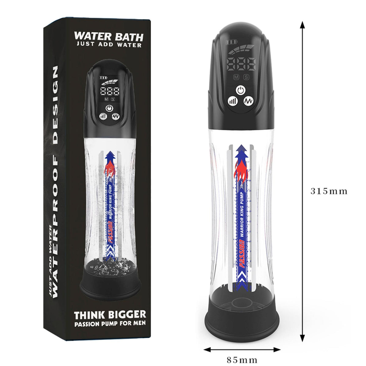 10-Pompka wodna elektryczna LCD USB 4 prędkości B Series Power 21 cm-10