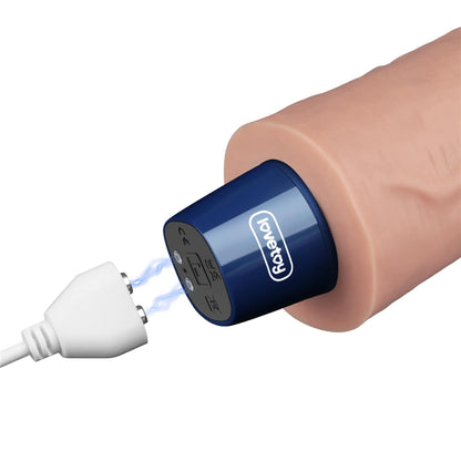 13-9.5" REAL SOFTEE Rechargeable TPE Vibrating Dildo(Flesh)-13