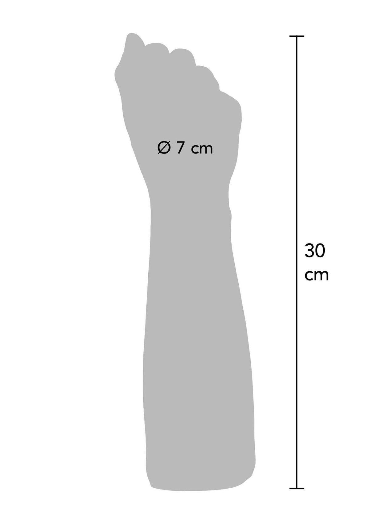 11-Pięść analna ToyJoy Get Real Extreme jasny odcień skóry 30 cm-11