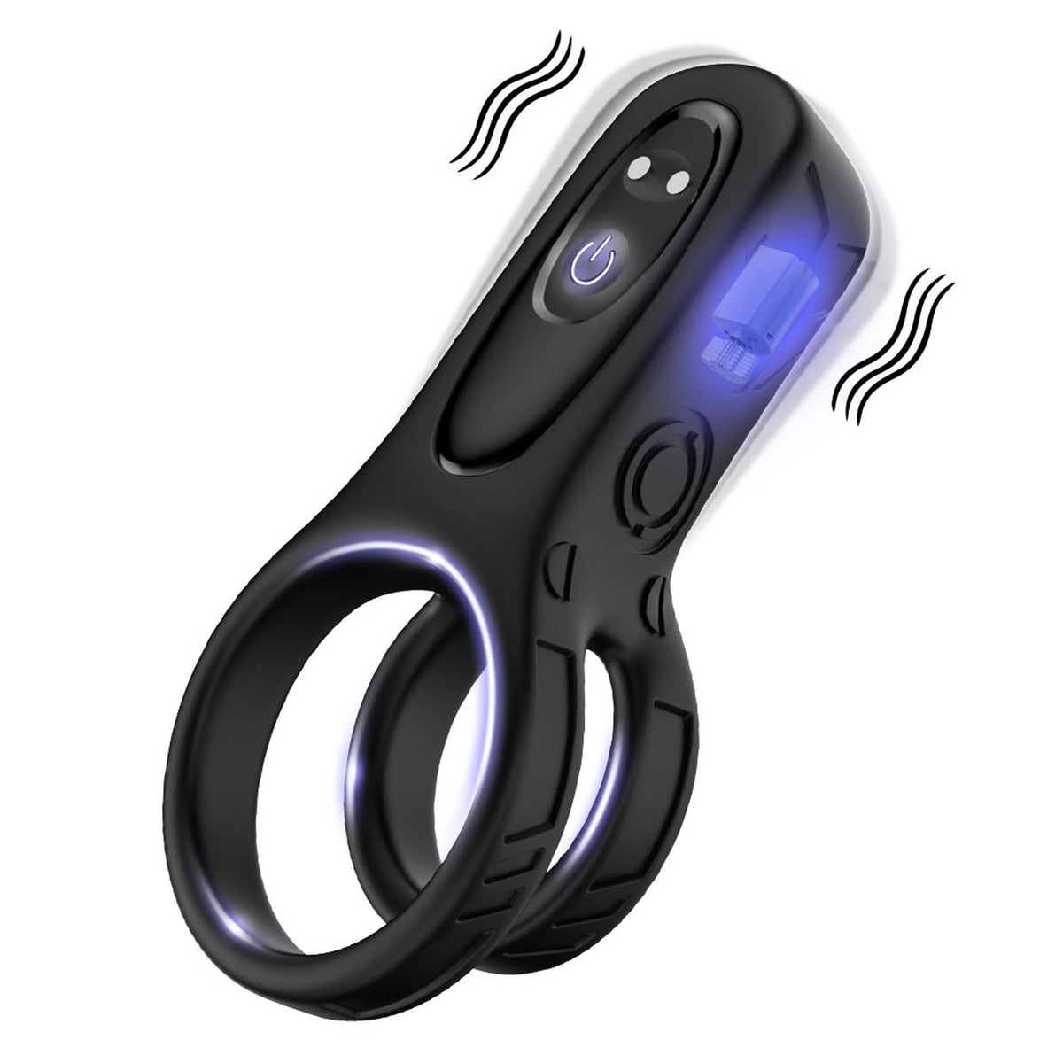 12-Pierścień wibrujący Mechao Black 9 funkcji USB-12
