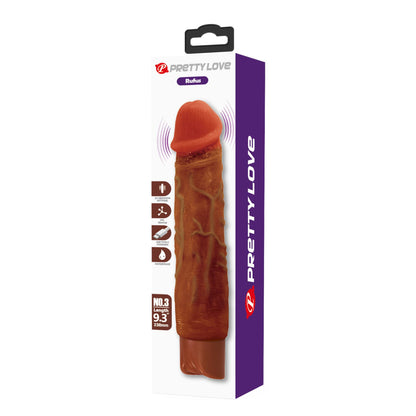10-Realistyczny wibrator dildo Pretty Love Rufus brązowy USB-10