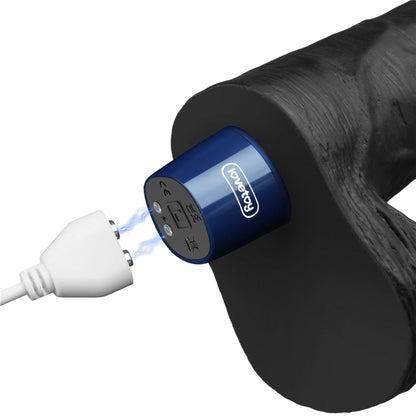 12-Realistyczne dildo wibrujące Lovetoy Real Softee czarne USB 23 cm-12