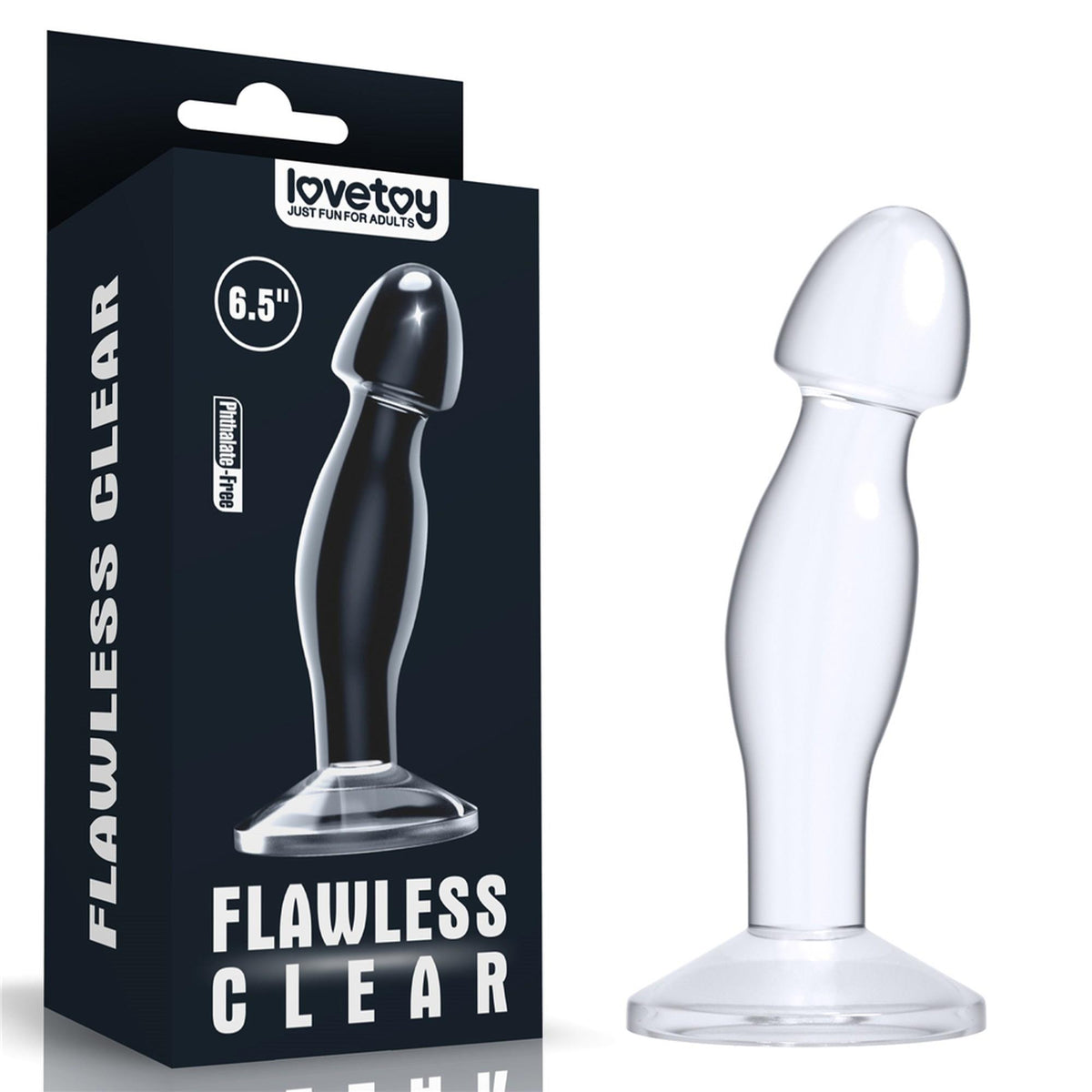 12-Flawless Clear Prostate Plug 6.5''-12
