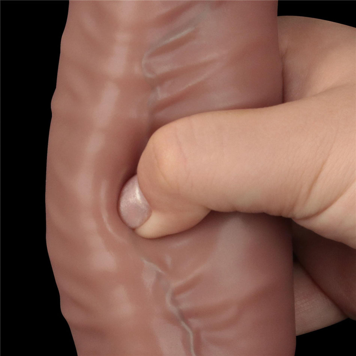 19-16'' Dual Layered Bendable Silicone Cock XXL(Flesh)-19