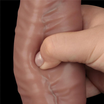 19-16'' Dual Layered Bendable Silicone Cock XXL(Flesh)-19