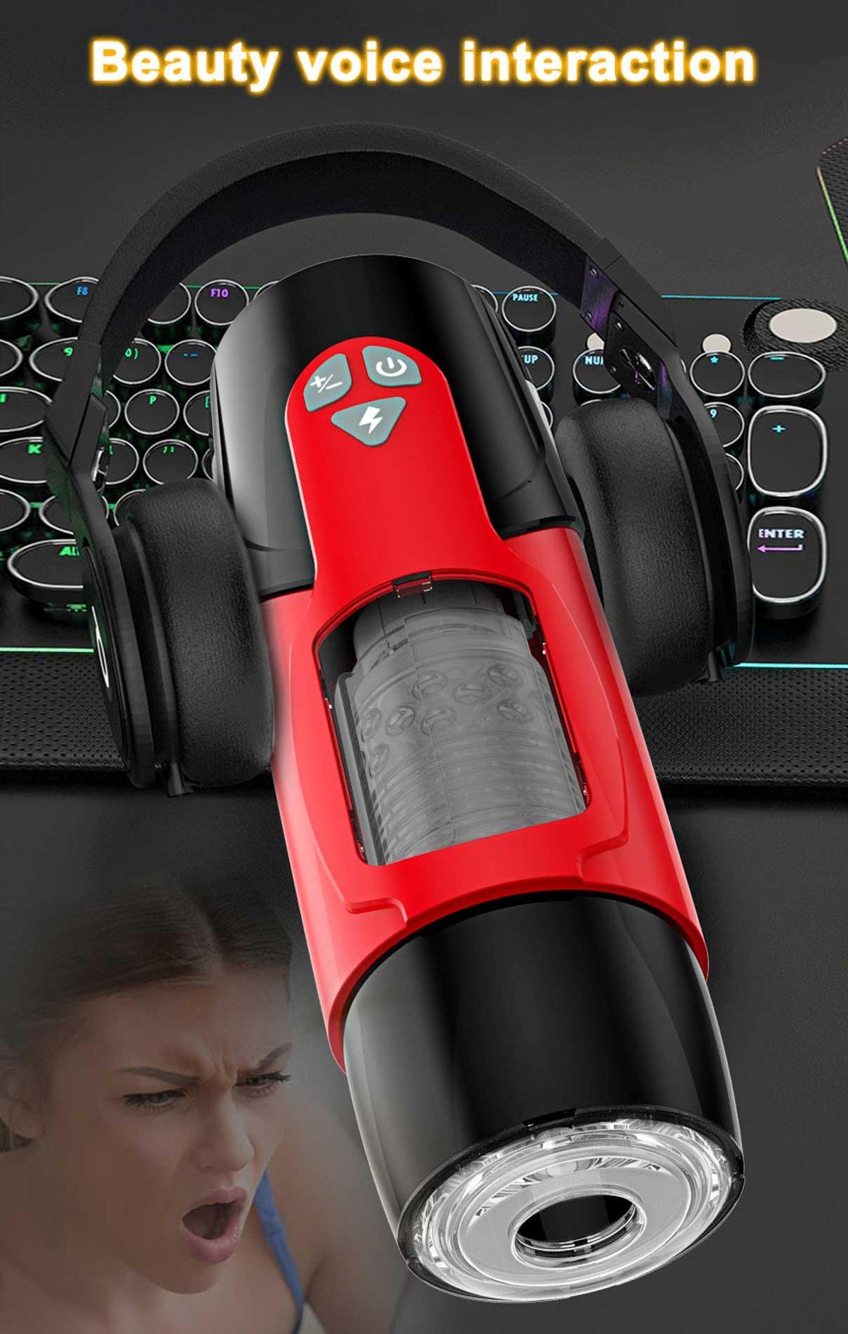 10-Masturbator obrotowo teleskopowy Lovesecret LS05 z aplikacją 27 cm-10
