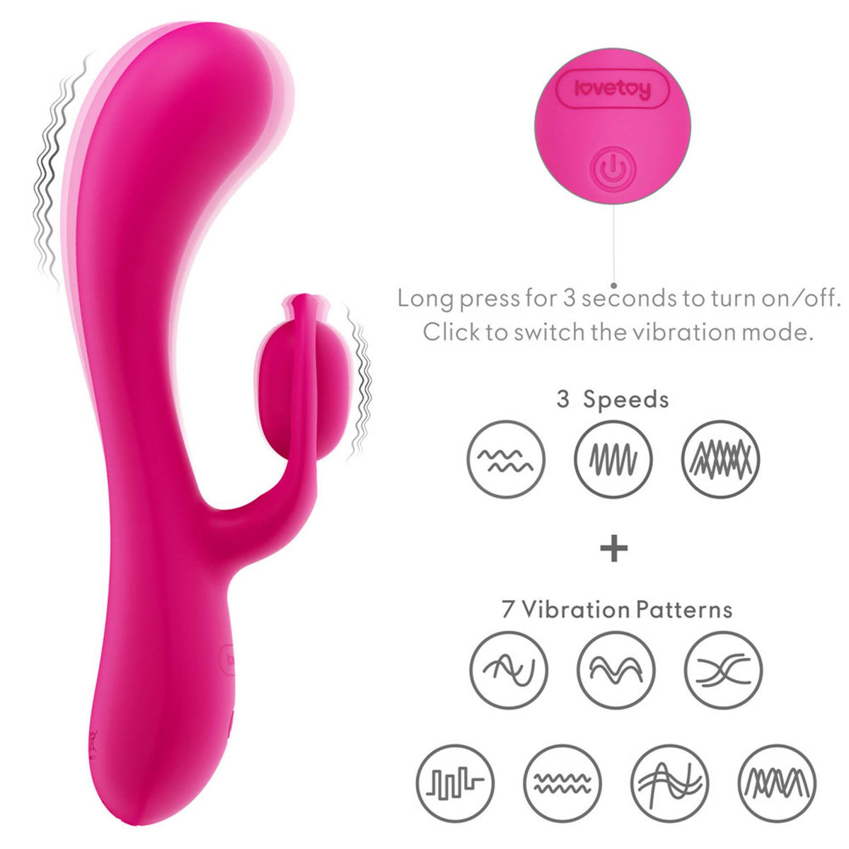 11-Wibrator króliczek silikonowy Lovetoy LAllure Swirl USB 20 cm-11