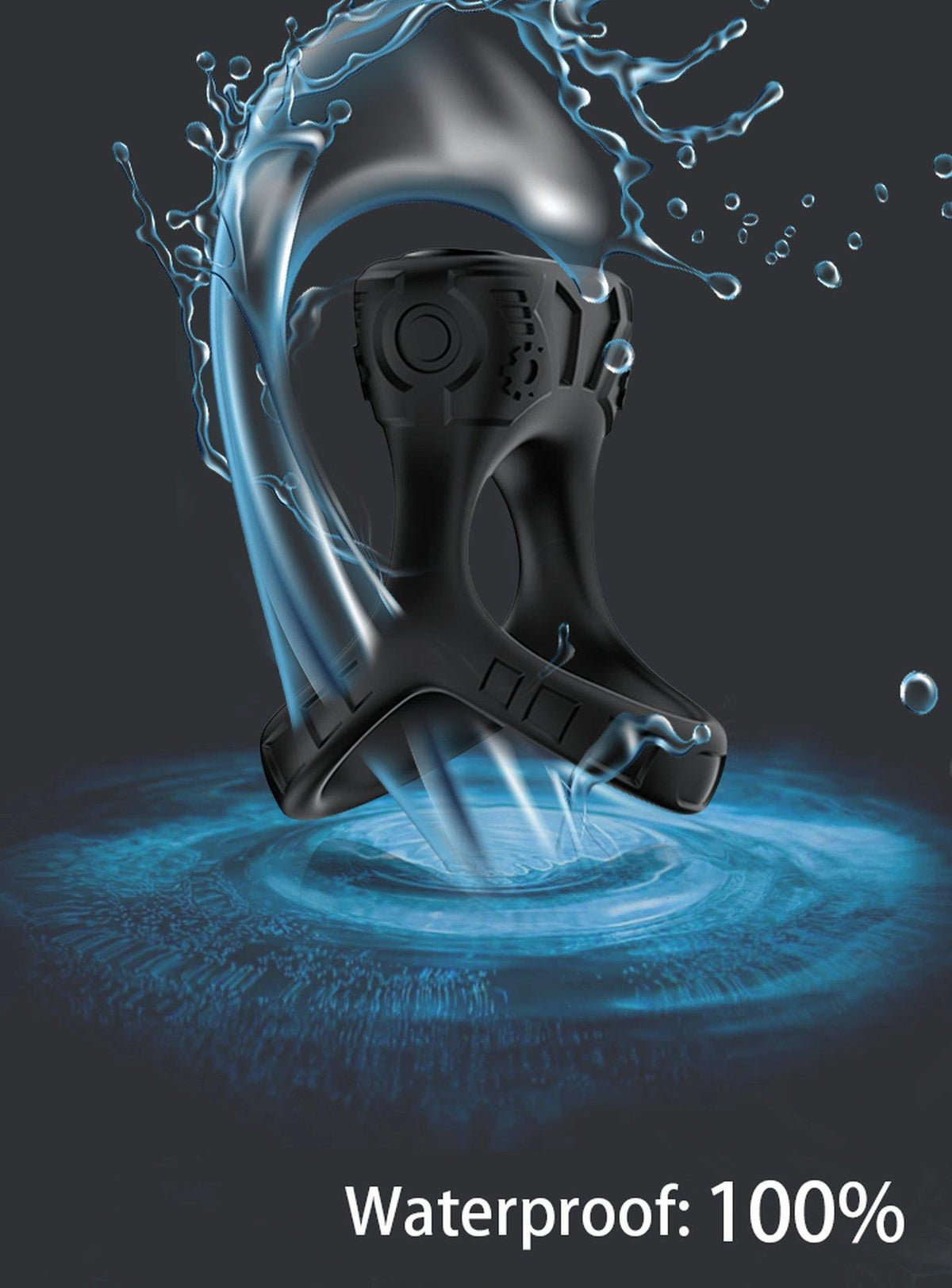 14-Pierścień wibrujący Mechay Black B Series Joy silikonowy USB 9 funkcji-14